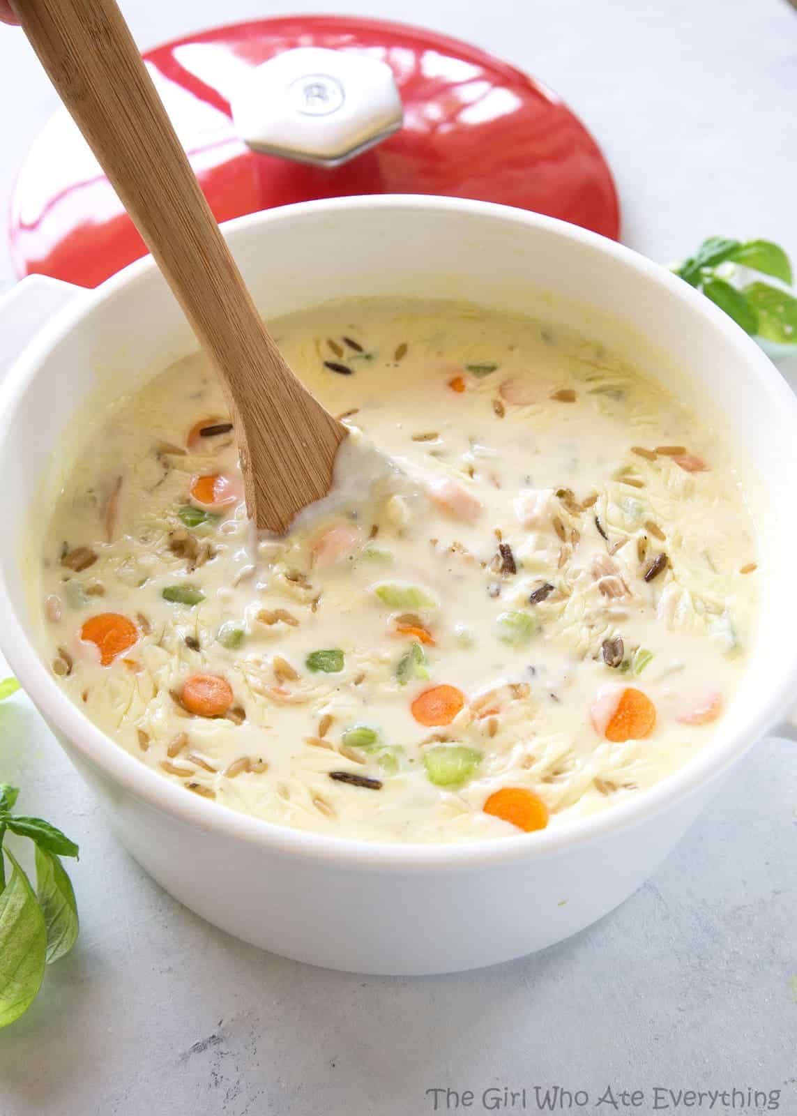 Creamy Chicken and Wild Rice Soup - nothing beats warm soup on a cold day. the-girl-who-ate-everything.com
