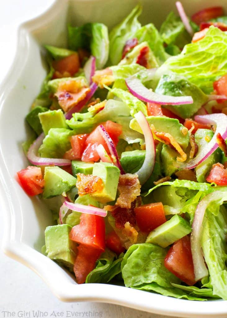 Guacamole Tossed Salad - I'm always looking for an easy salad to serve with my Mexican dishes and this is it! Honestly, you will lick the bowl. the-girl-who-ate-everything.com
