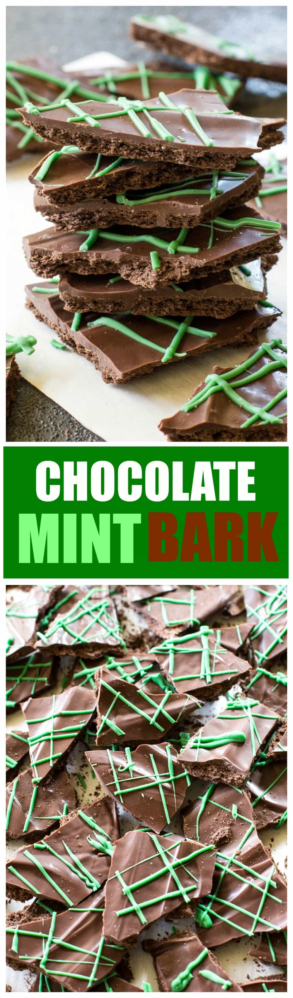 This Chocolate Mint Bark tastes just like your favorite cookie but can be made in your own kitchen! the-girl-who-ate-everything.com