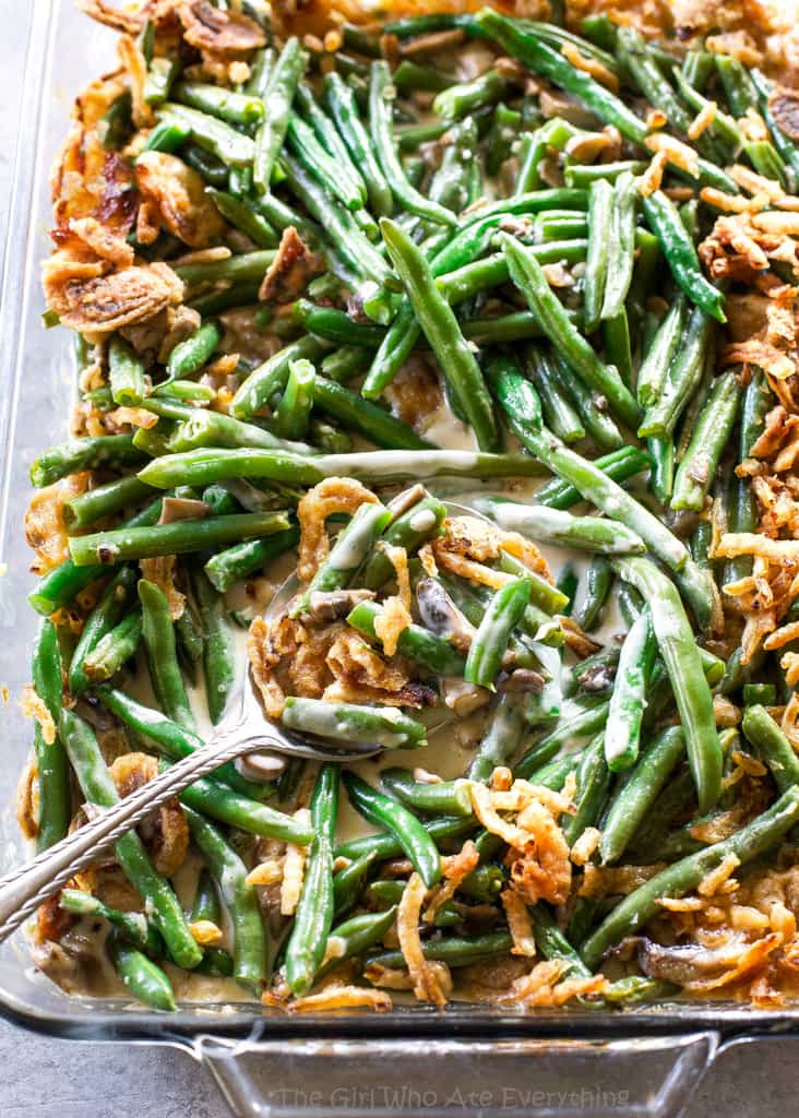 Green Bean Casserole Recipe in a dish