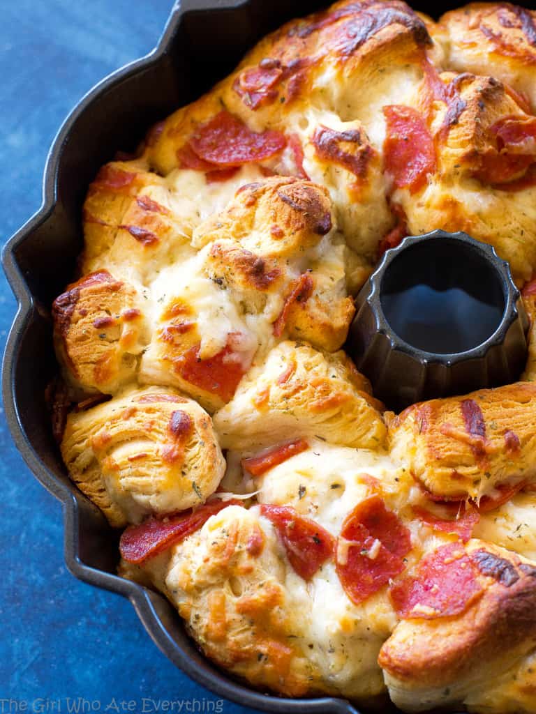 Pepperoni Cheese and Bread in a Bundt pan