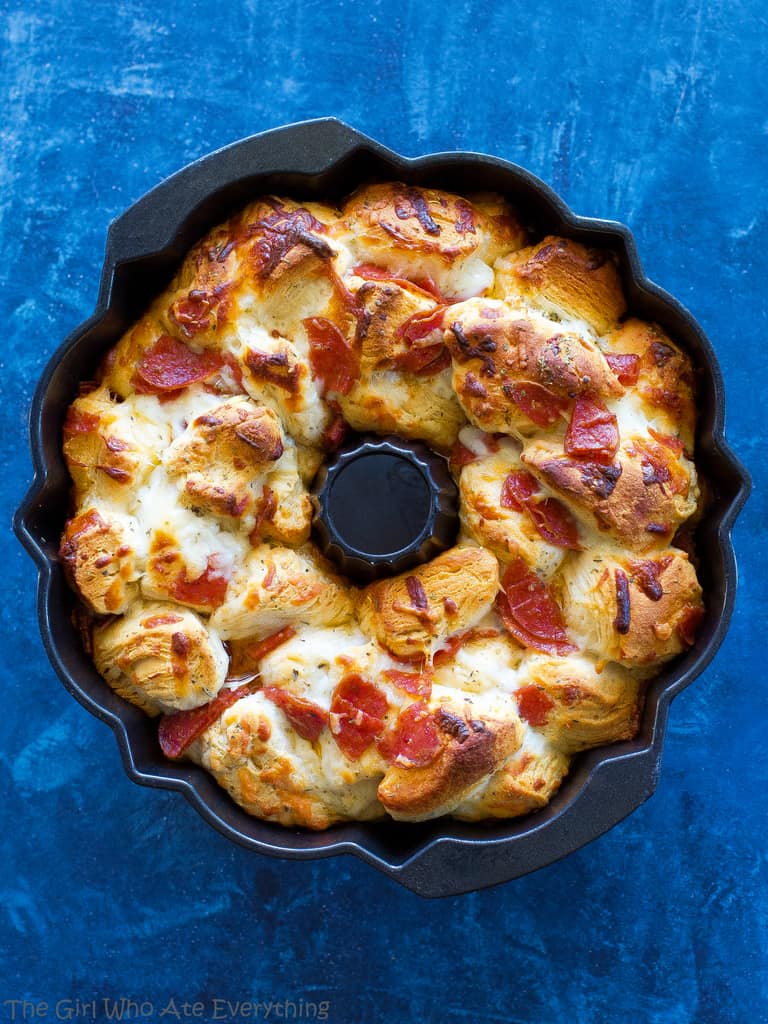 Pepperoni Cheese and Bread in a Bundt pan