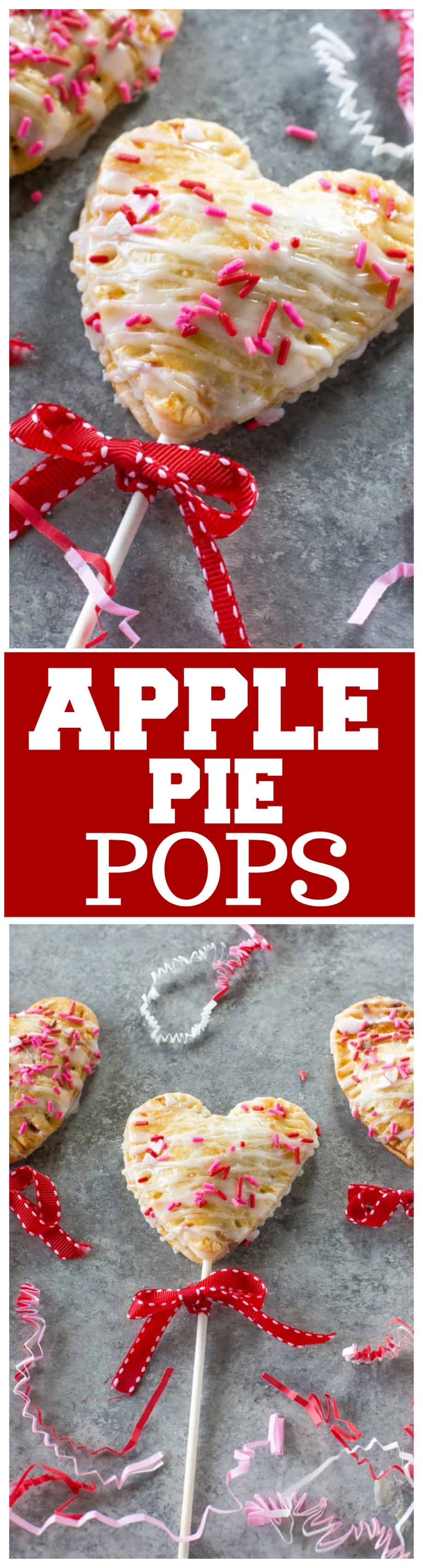 Apple Hand Pies with powdered sugar glaze and sprinkles