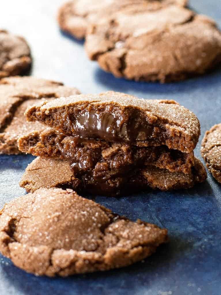 Molten Lava Cookies on a plate