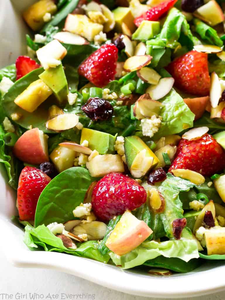 Fruit, Avocado, and Feta Salad in a bowl
