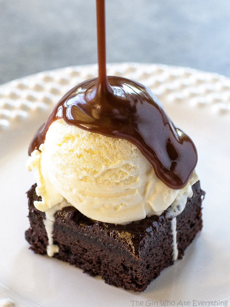 Hot Fudge Sauce on top of ice cream