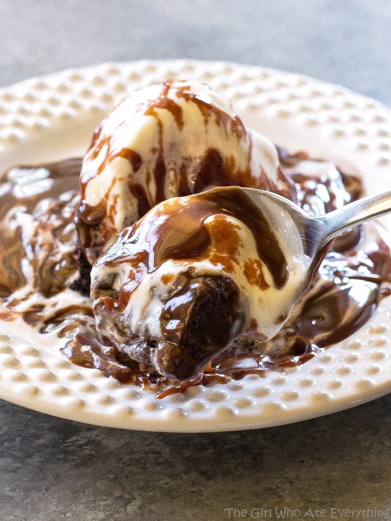 Hot Fudge Sauce on top of ice cream