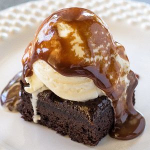 Hot Fudge Sauce on top of ice cream