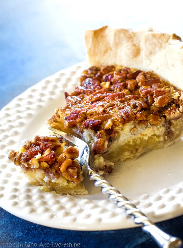 Pecan Cheesecake Pie slice