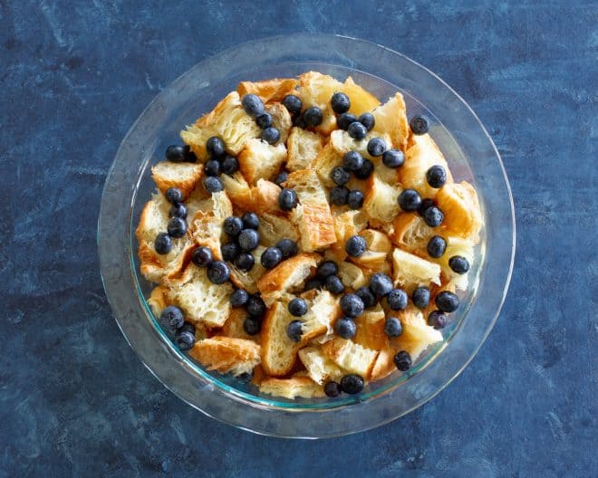 croissants and blueberries