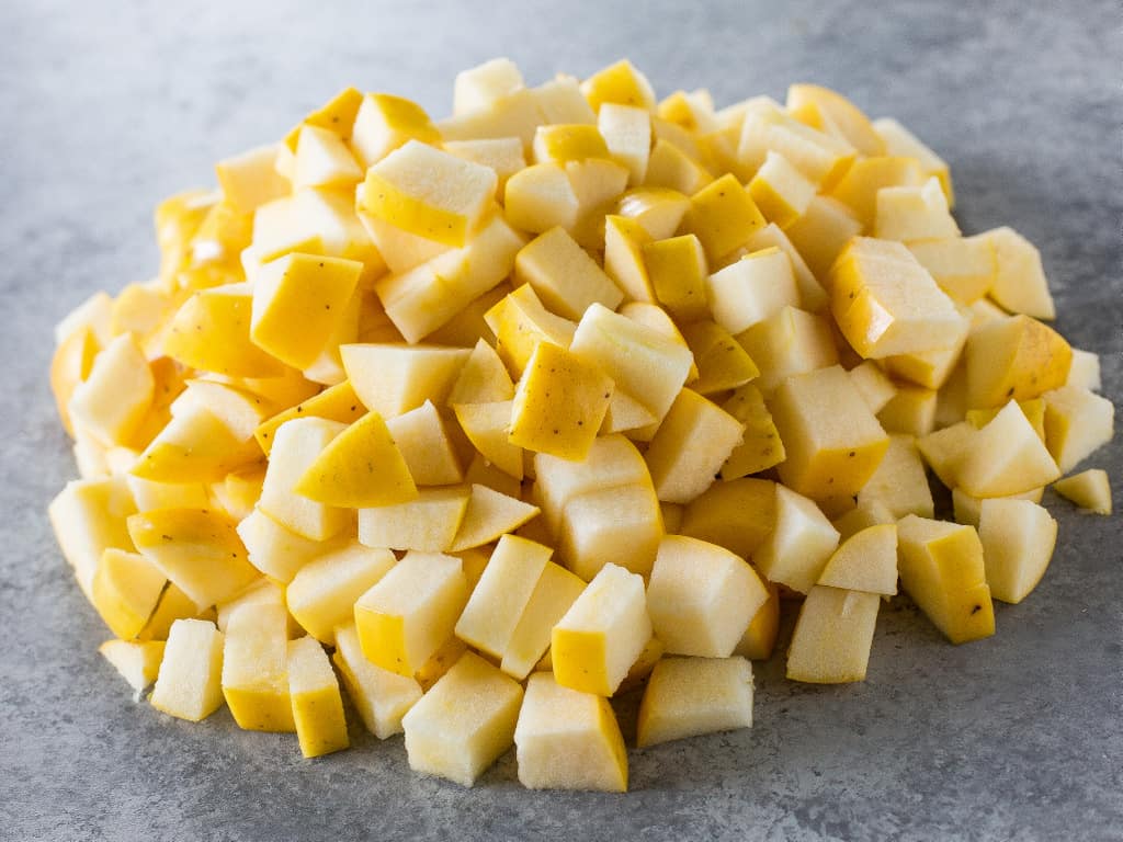 chopped apples