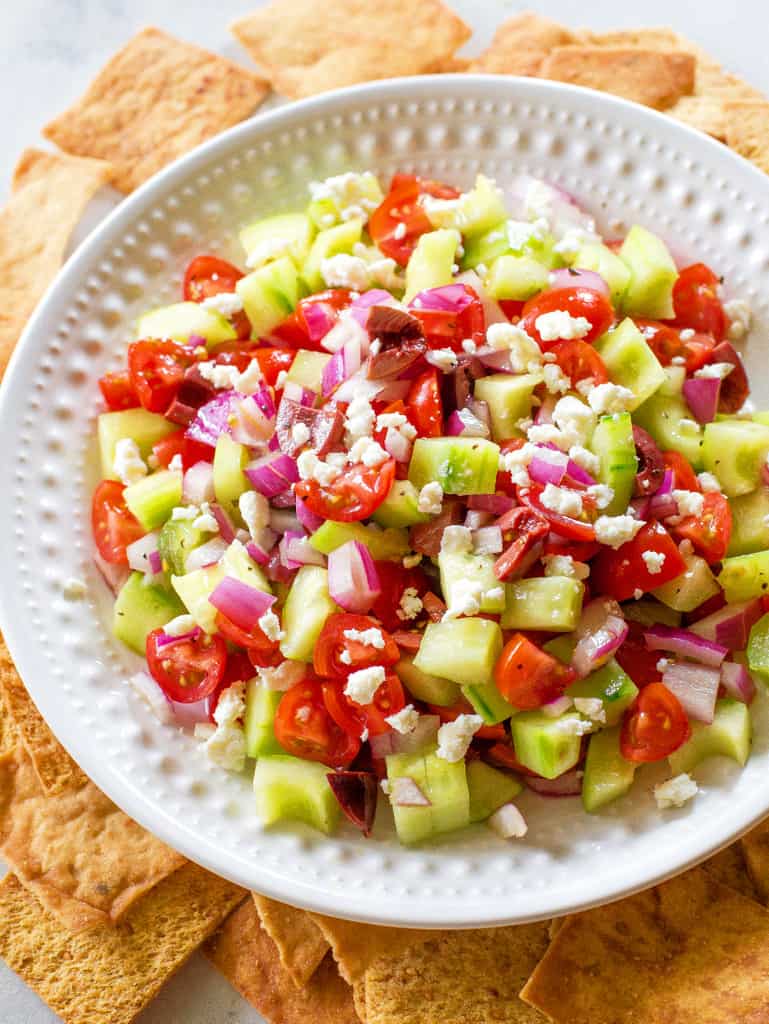 Greek Salsa on a plate