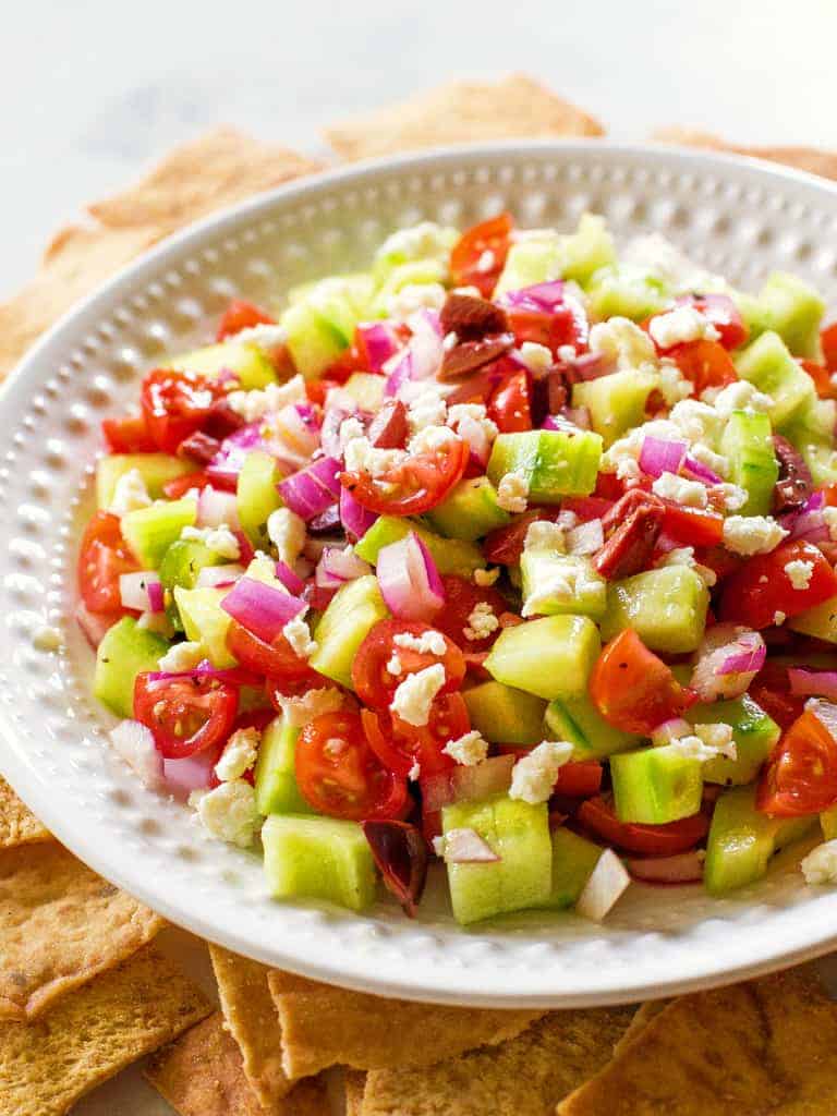 Greek Salsa on a plate