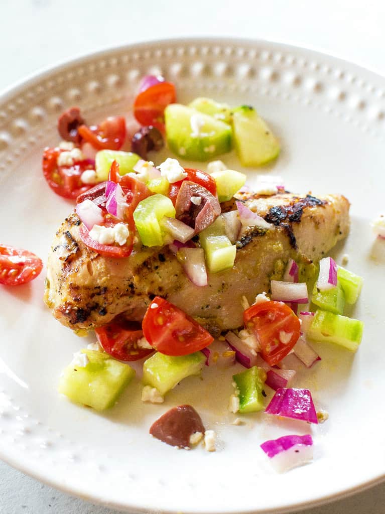 Greek Salsa on chicken