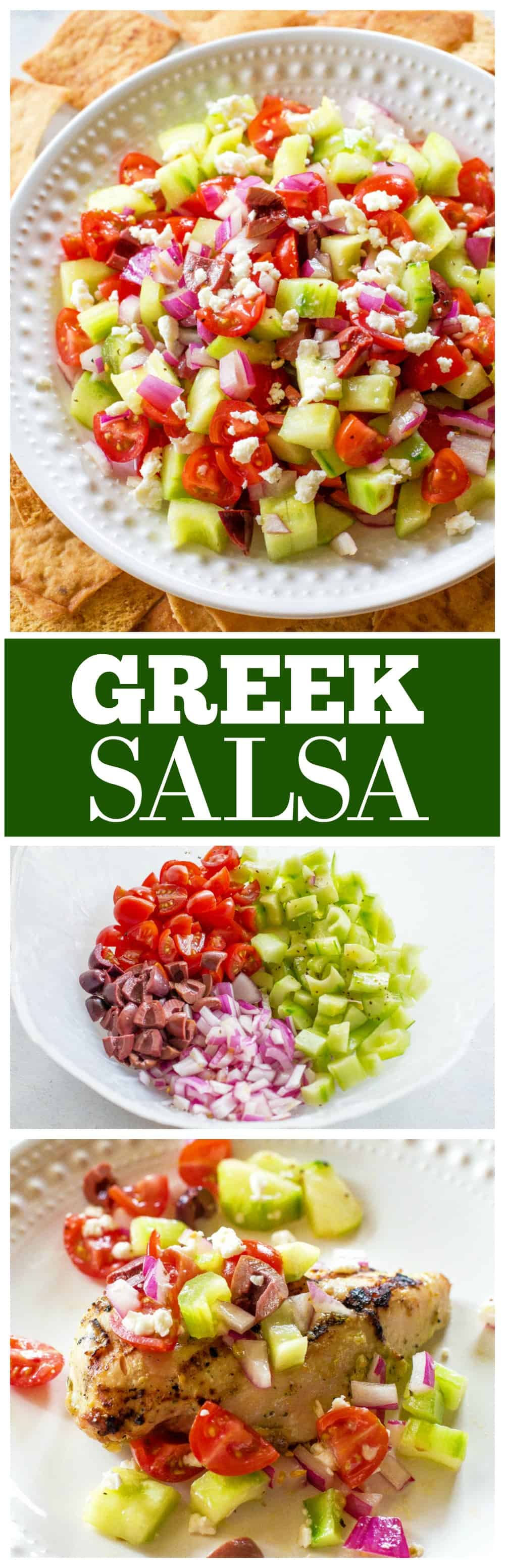 Greek Salsa with pita chips