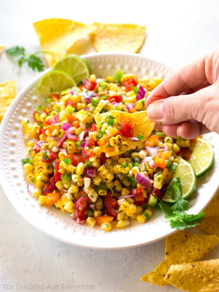 Corn Salsa in a bowl