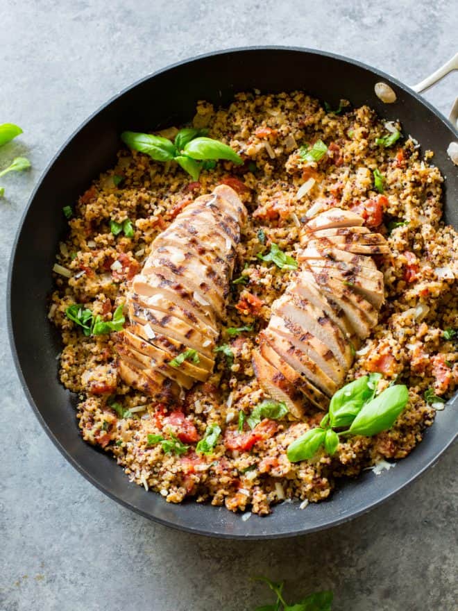 Tomato Basil Chicken Quinoa