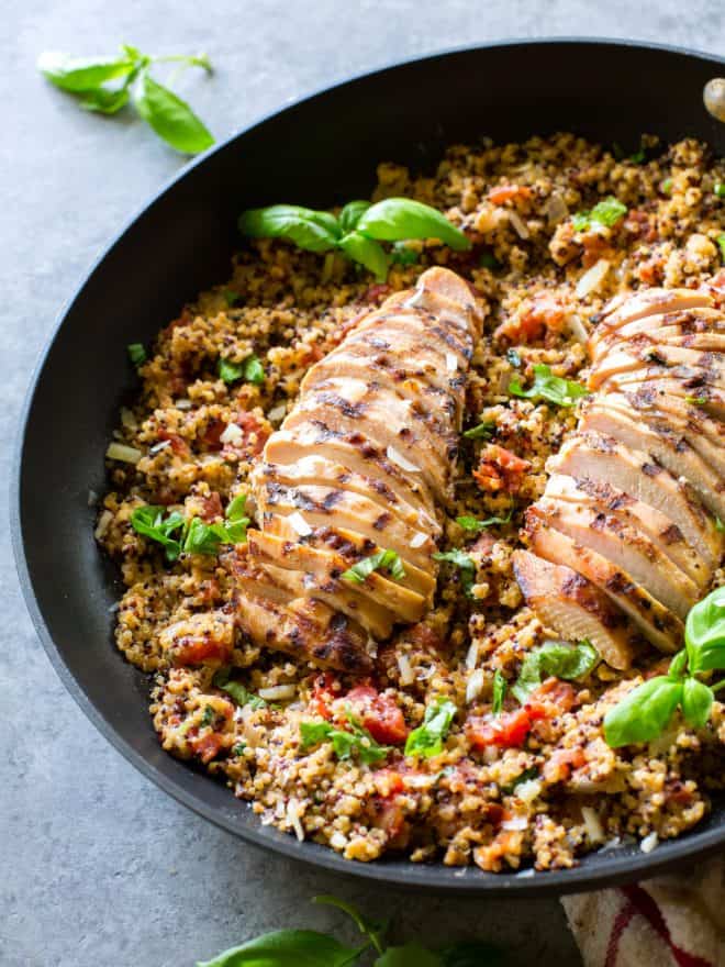 Tomato Basil Chicken Quinoa