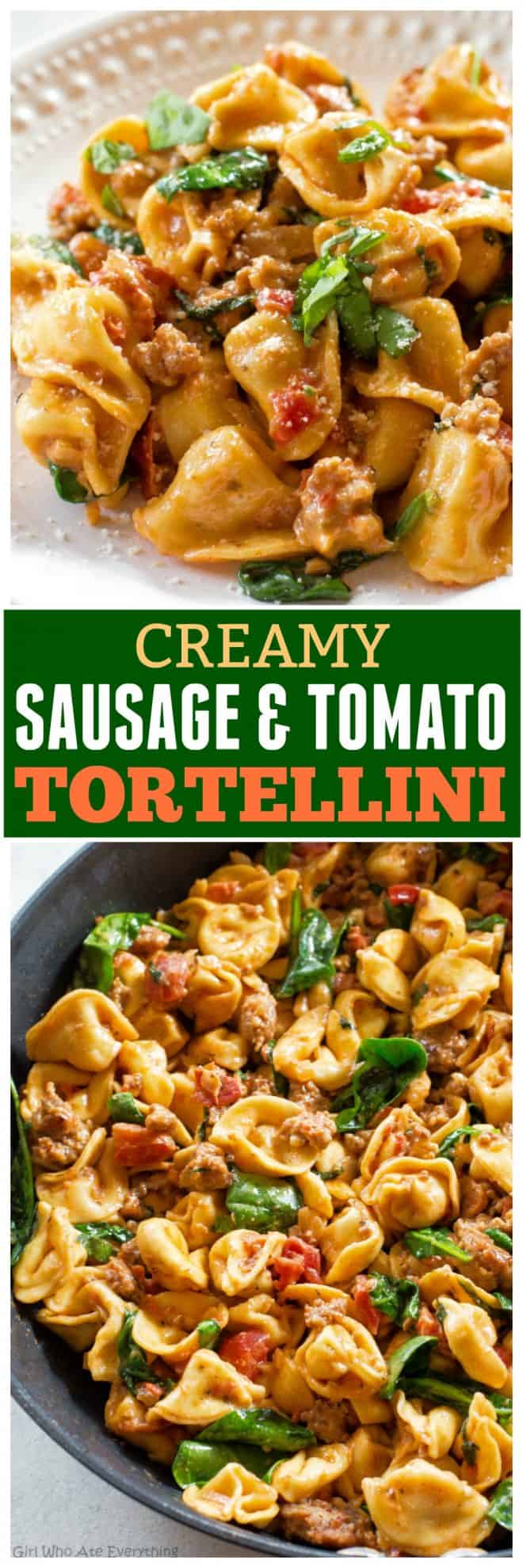 Creamy Sausage and Tomato Tortellini