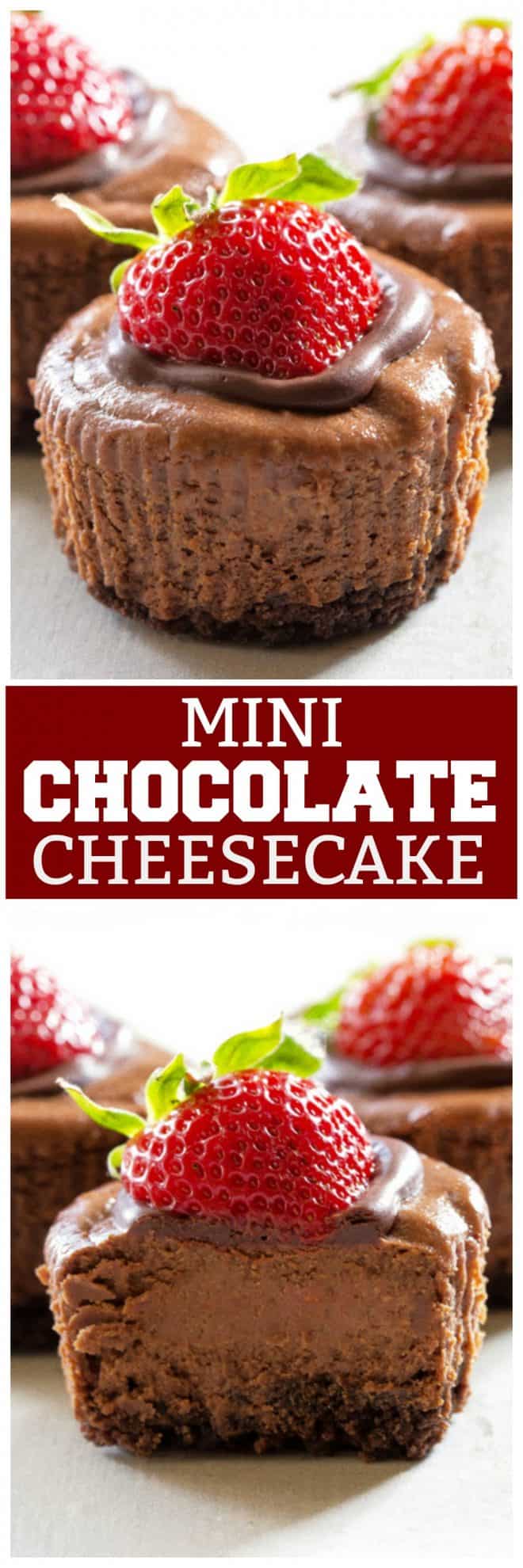 Mini Chocolate Cheesecakes