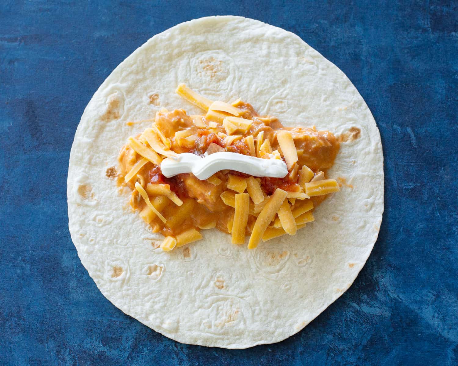 chicken, cheese, and sour cream