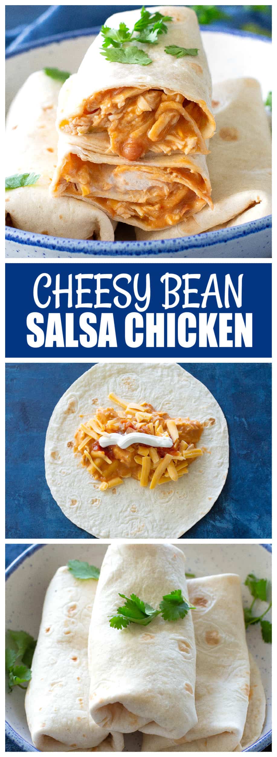 cheesy bean salsa chicken