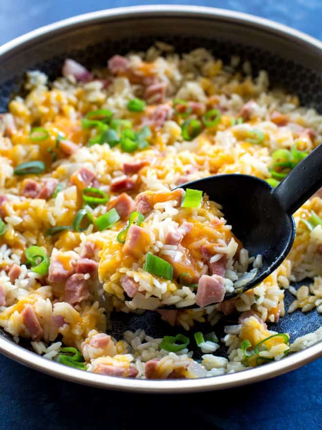 One-Pan Ham and Rice Skillet