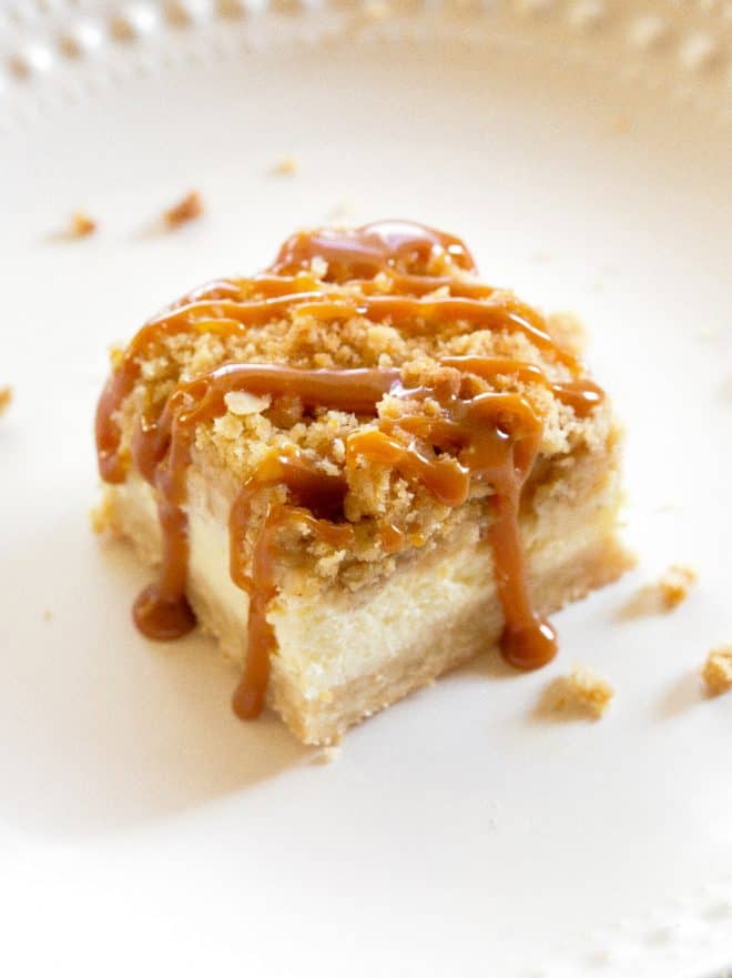 Caramel Apple Cheesecake Bars