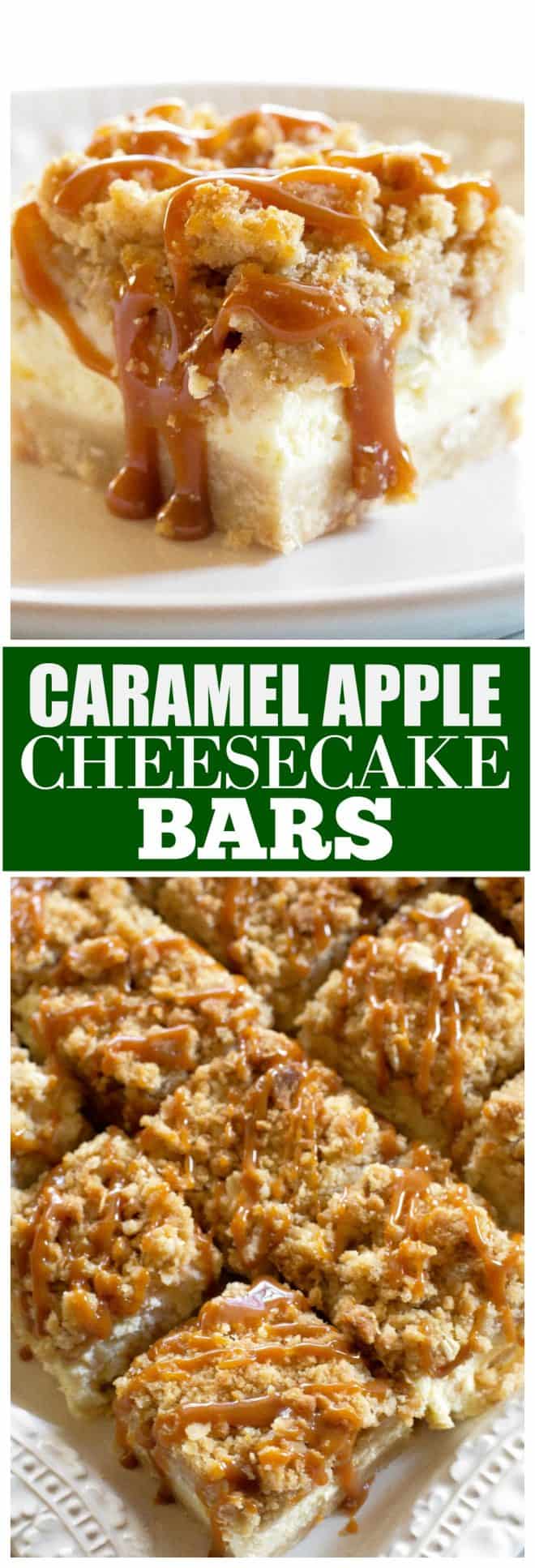 Caramel Apple Cheesecake Bars