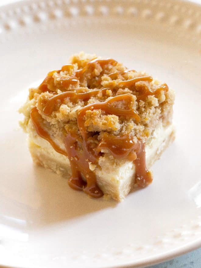 Caramel Apple Cheesecake Bars