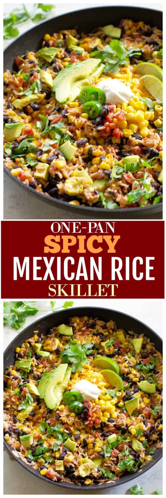 One-pan Spicy Mexican Rice Skillet