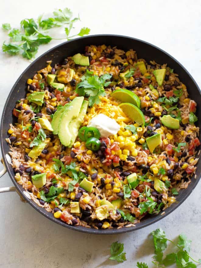 One-pan Spicy Mexican Rice Skillet