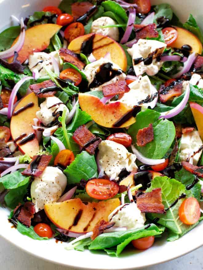Peach Burrata Salad