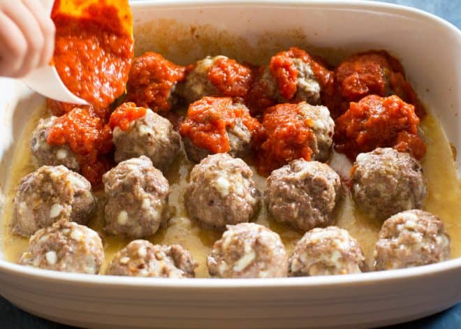 meatballs with marinara