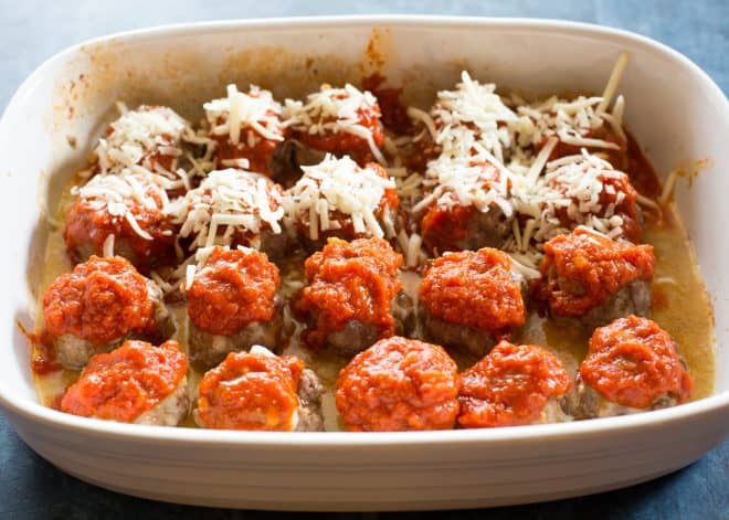 meatballs with marinara and cheese