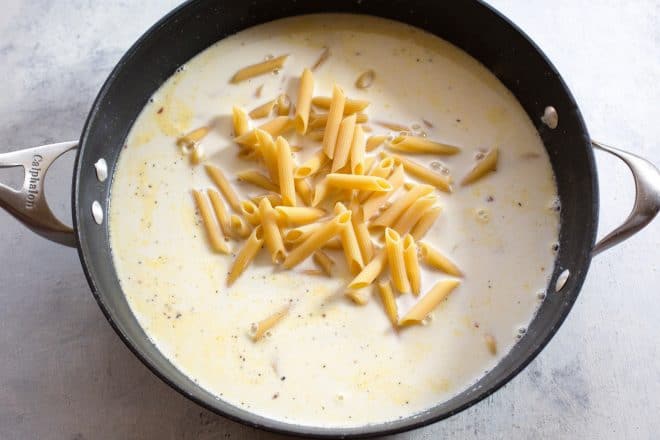 penne pasta in cream