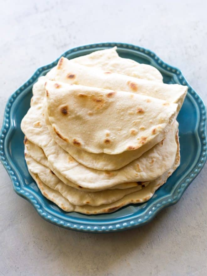 flour tortillas on a plate