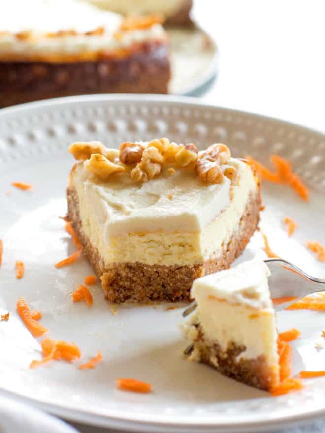 slice of Carrot Cake Cheesecake