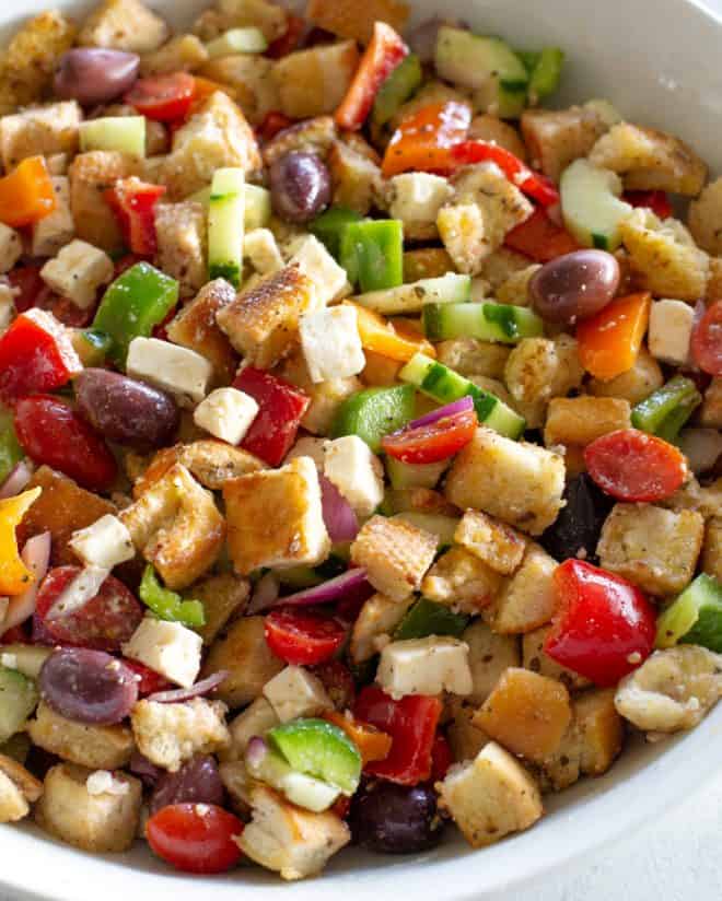 Greek Panzanella Salad