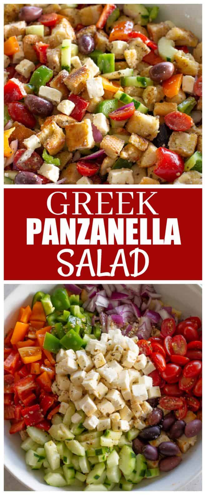 Greek Panzanella Salad