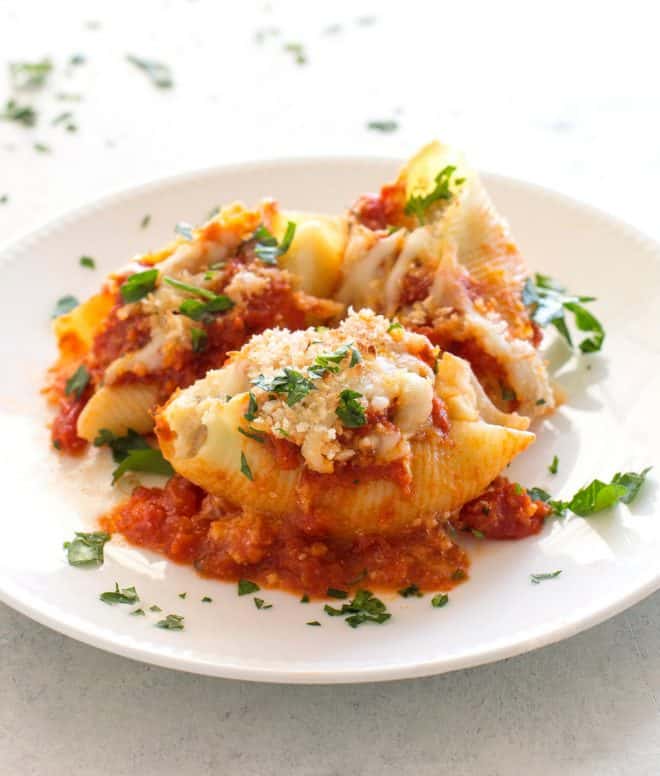 Chicken Parmesan Stuffed Shells