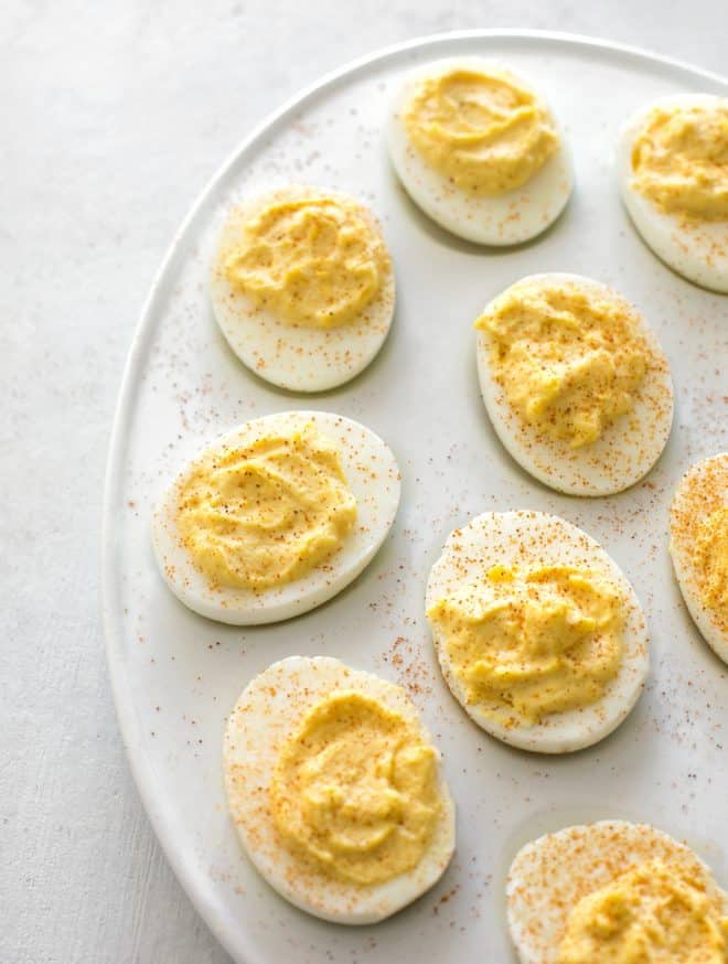 deviled eggs on a plate