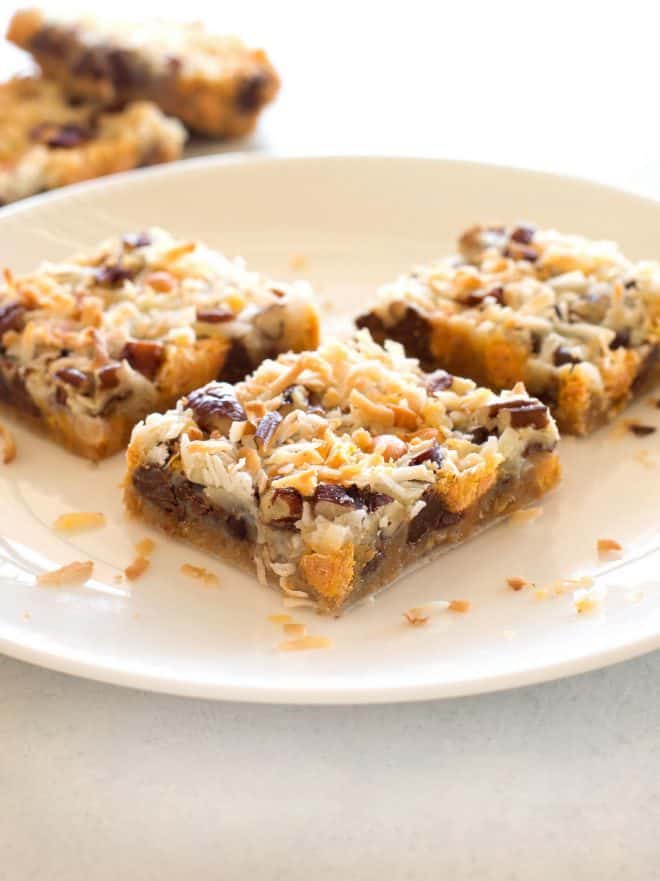 Magic Cookie Bars on a plate