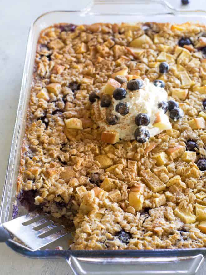 oatmeal in a pan