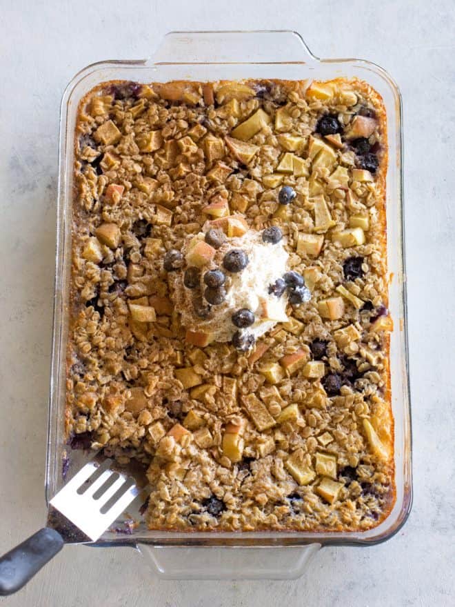 oatmeal in a pan
