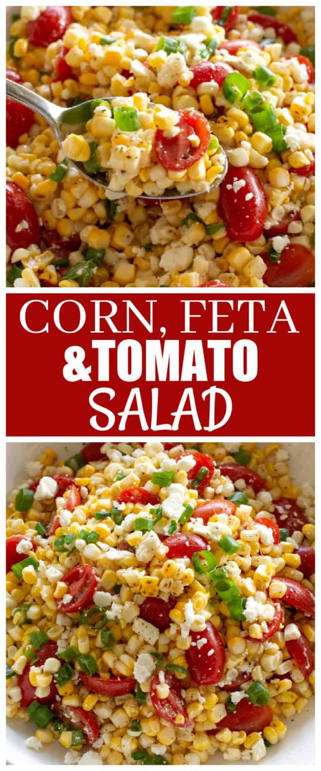 Corn, Feta, and Tomato salad