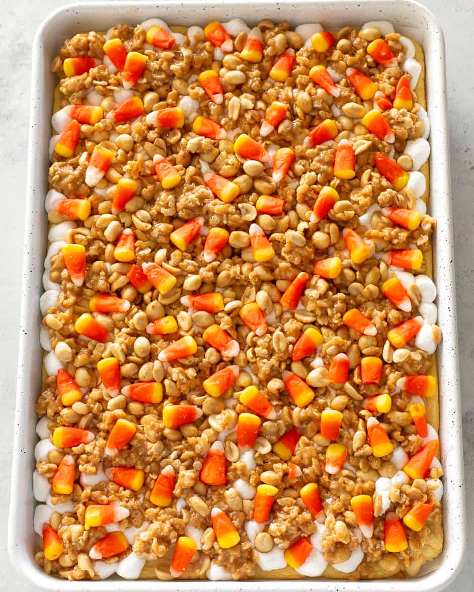 candy corn and peanuts