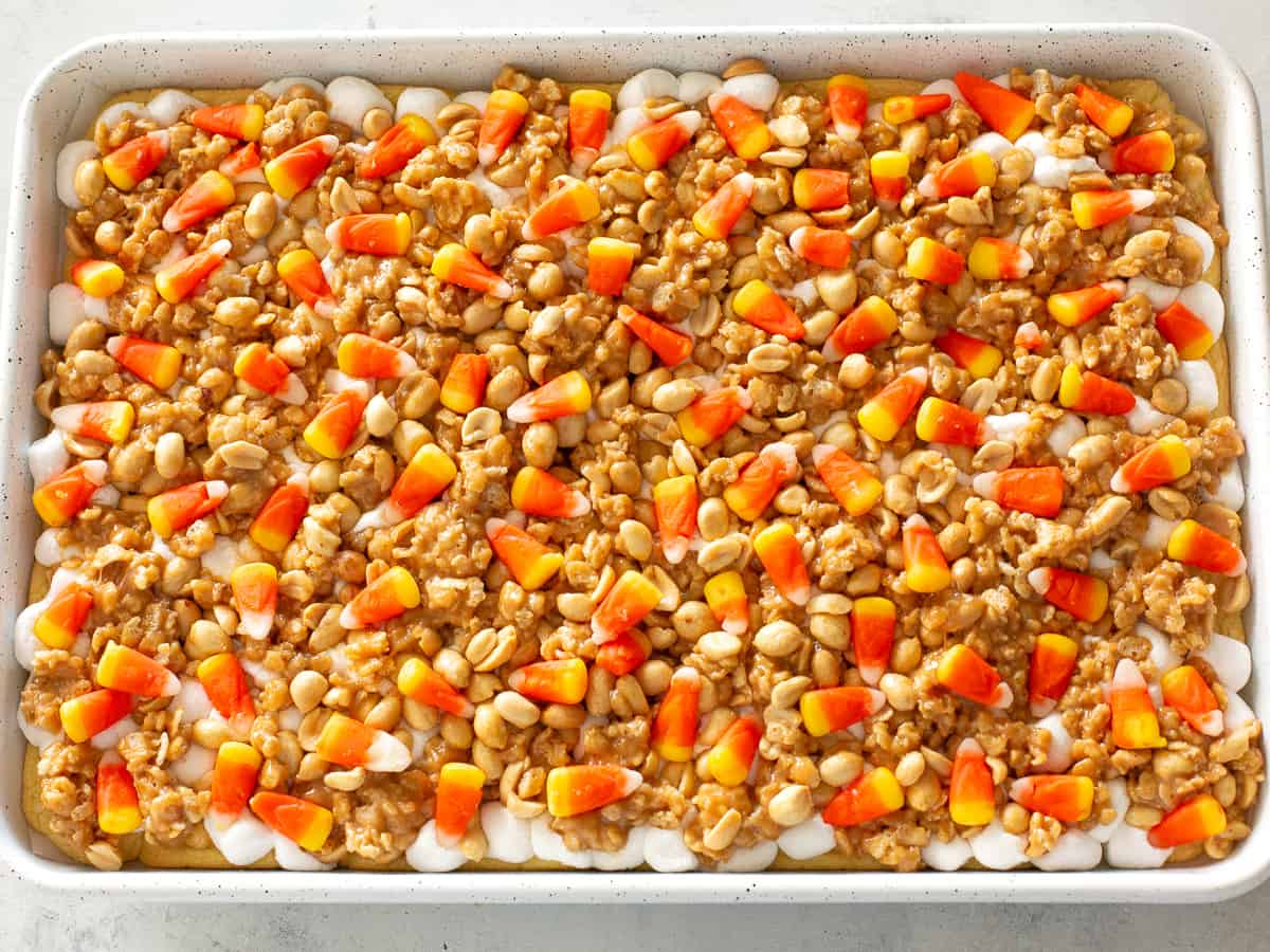 candy corn and peanuts
