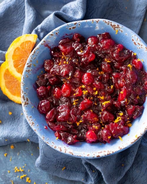 cranberries in a bowl