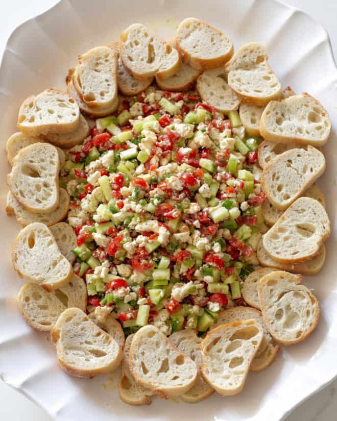 feta dip with bread